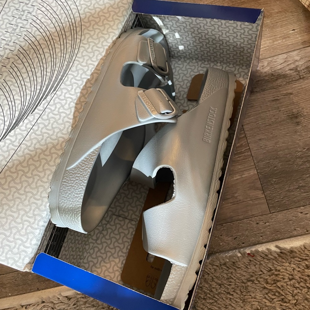 Silver Birkenstocks